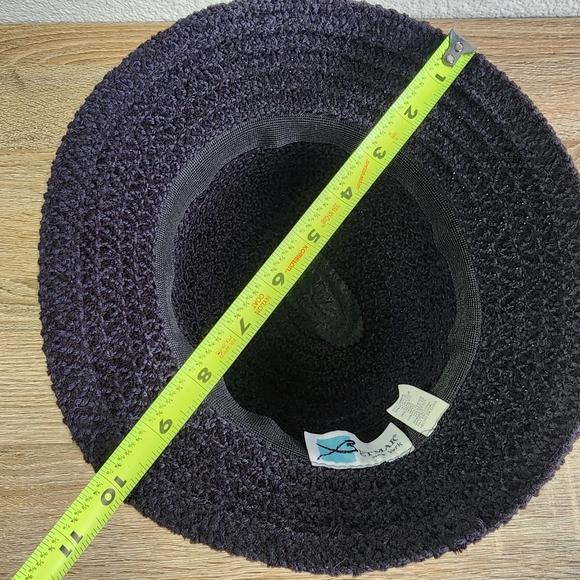 BETMAR NEW YORK Black Woven Knit Bucket Hat Wool Blend - Picture 6 of 8